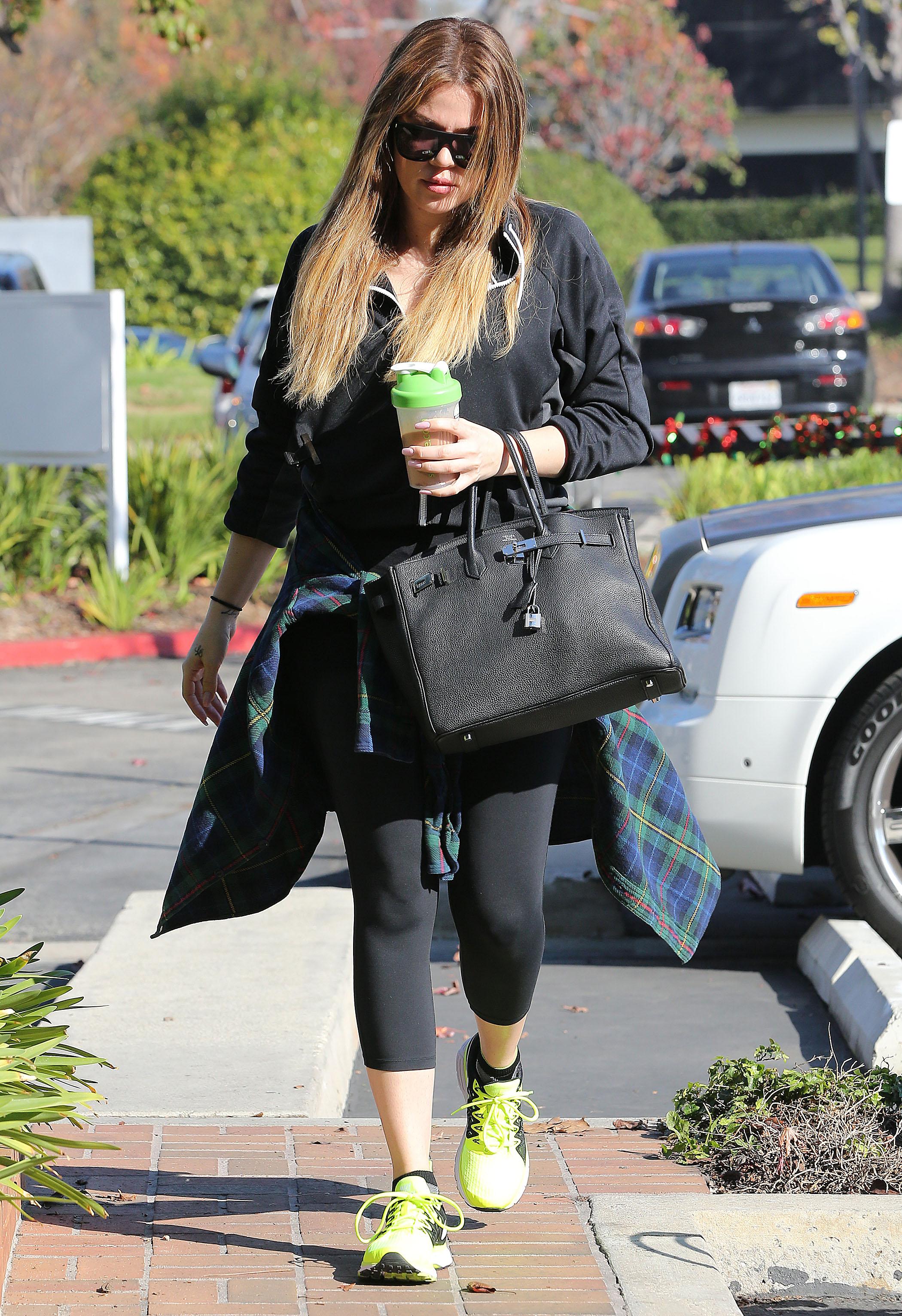 Khloe Kardashian seen running errands after leaving the gym in Beverly Hills ***NO DAILY MAIL SALES***