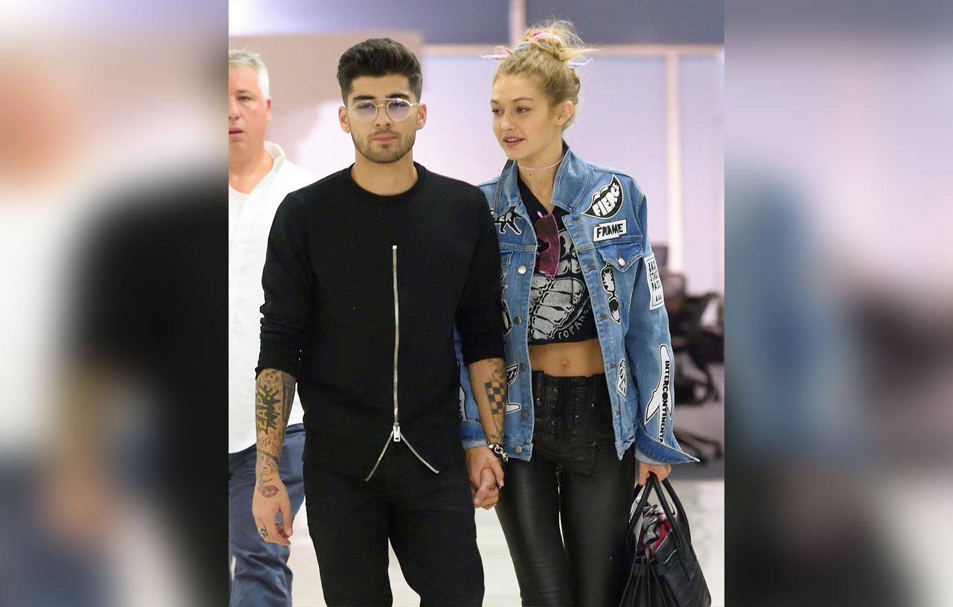 Gigi Hadid and Zayn Malik are inseparable at JFK