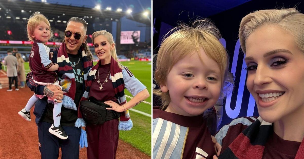 Photo of Kelly Osbourne was joined by her brother and his son for the sporting event.