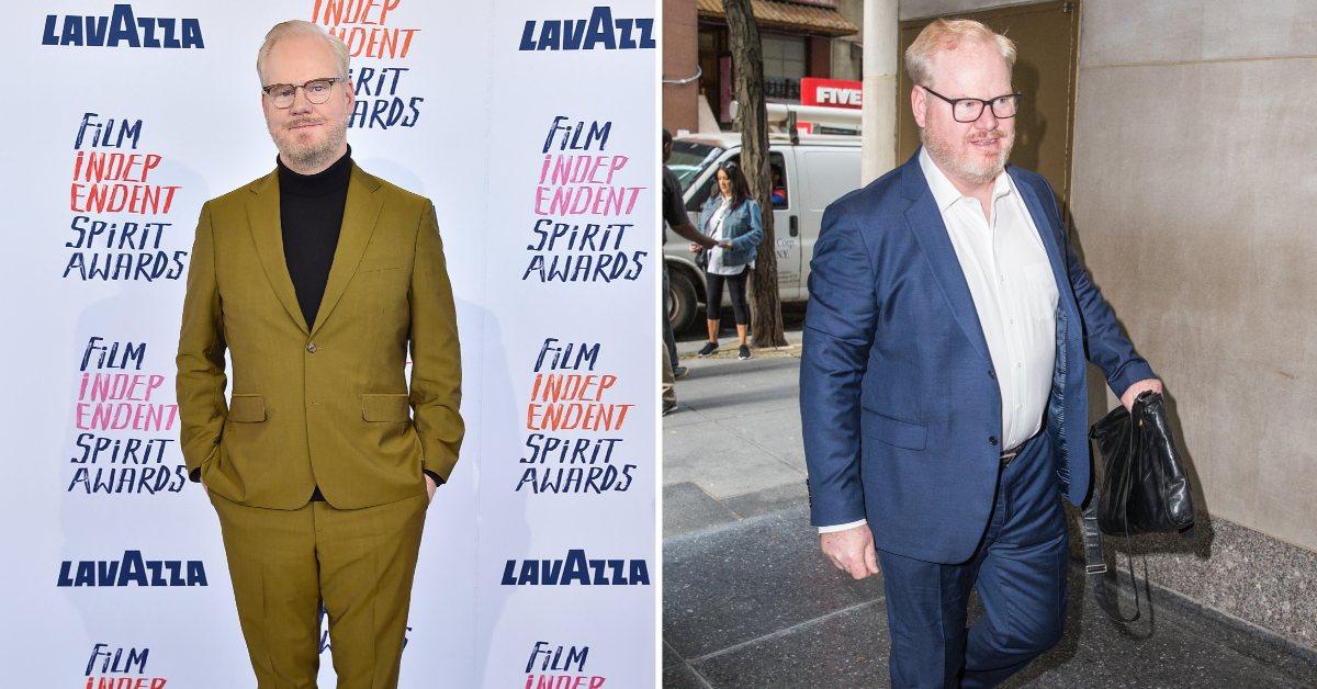 Photos of Jim Gaffigan before and after his weight loss.