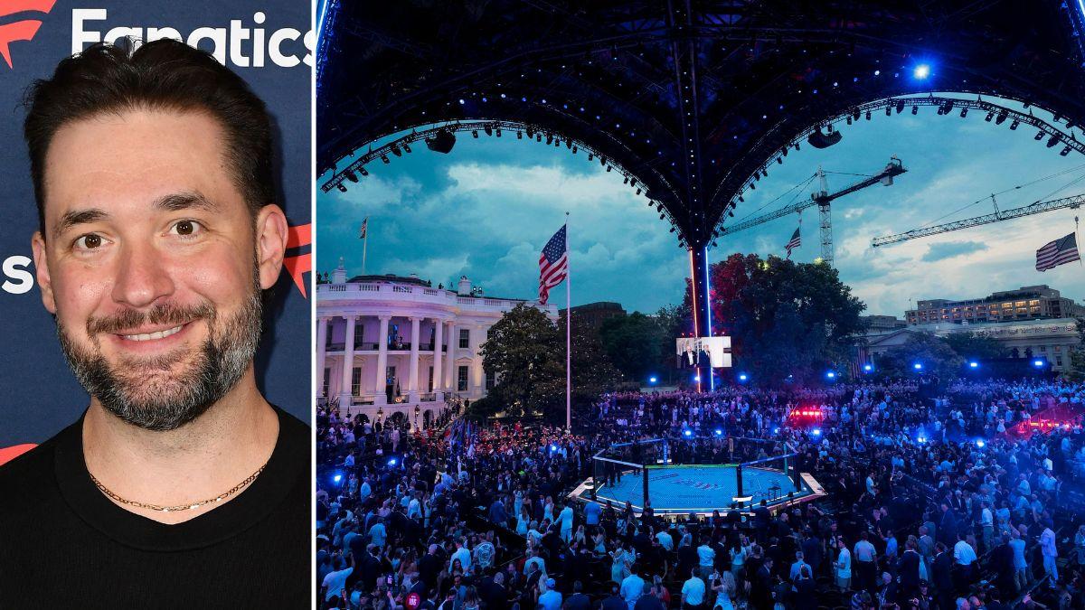 Composite photo of Alexis Ohanian and the White House UFC event.