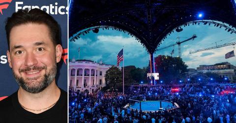 Composite photo of Alexis Ohanian and the White House UFC event.