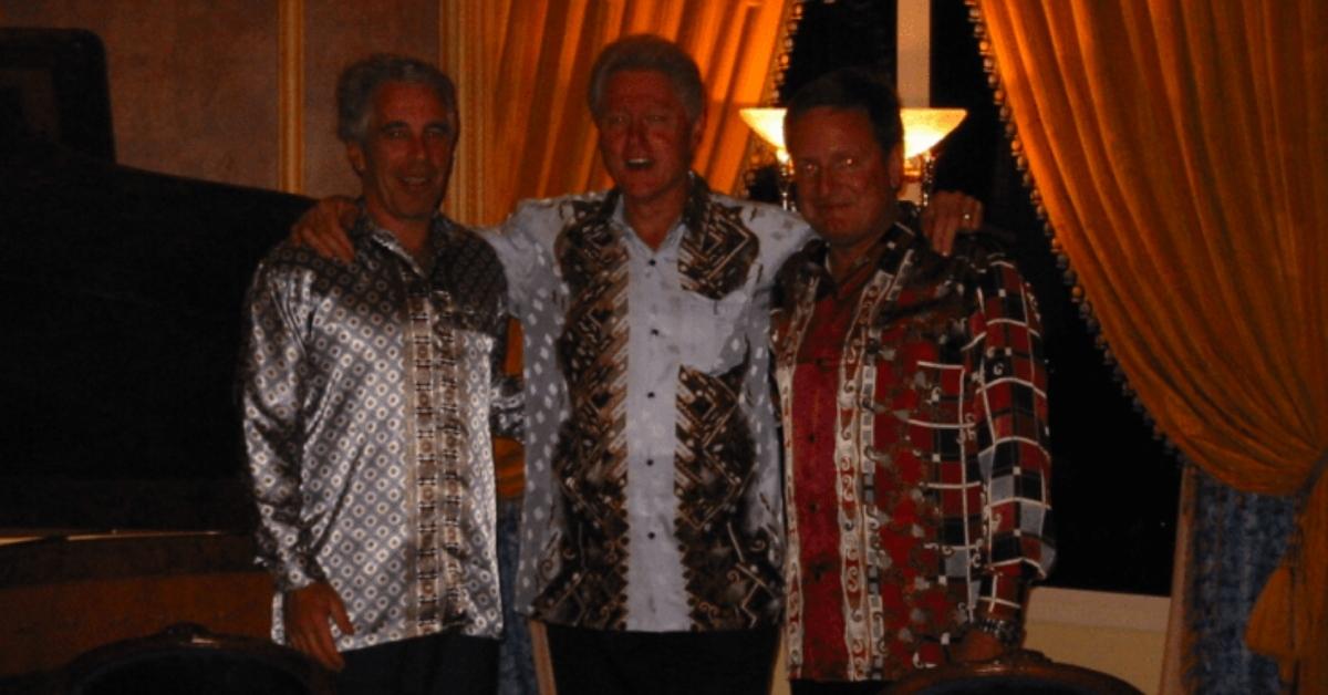 Photo of Bill Clinton who spotted socializing with Epstein in multiple photos.