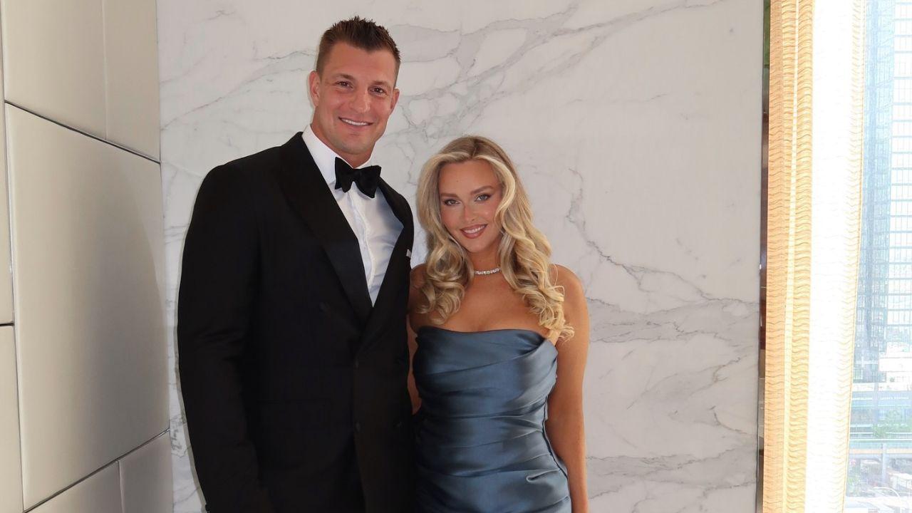 Image of Rob Gronkowski attended Taylor Swift and Travis Kelce's wedding with his longtime lover, Camille Kostek.