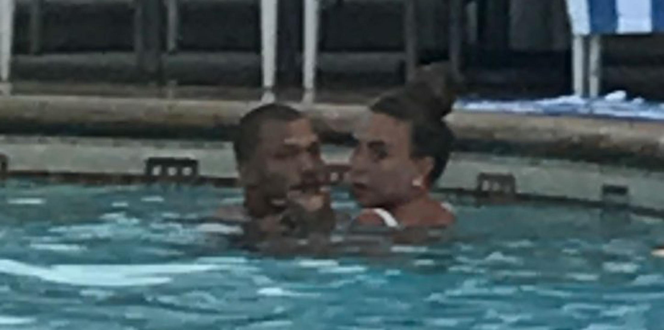 Hot felon jeremy meeks kisses girlfriend chloe green in steamy pool sesh amid divorce hero