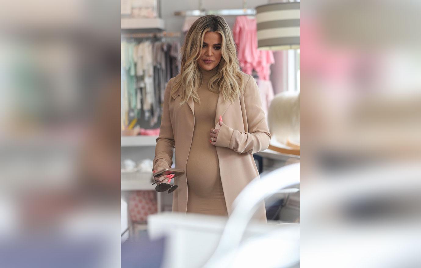 Khloe Kardashian and Kris Jenner shop for girl baby clothes at Couture Kids