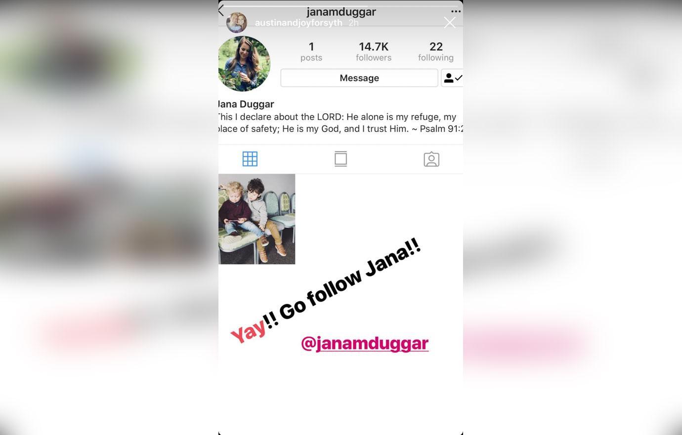 Jana duggar instagram account counting on 02