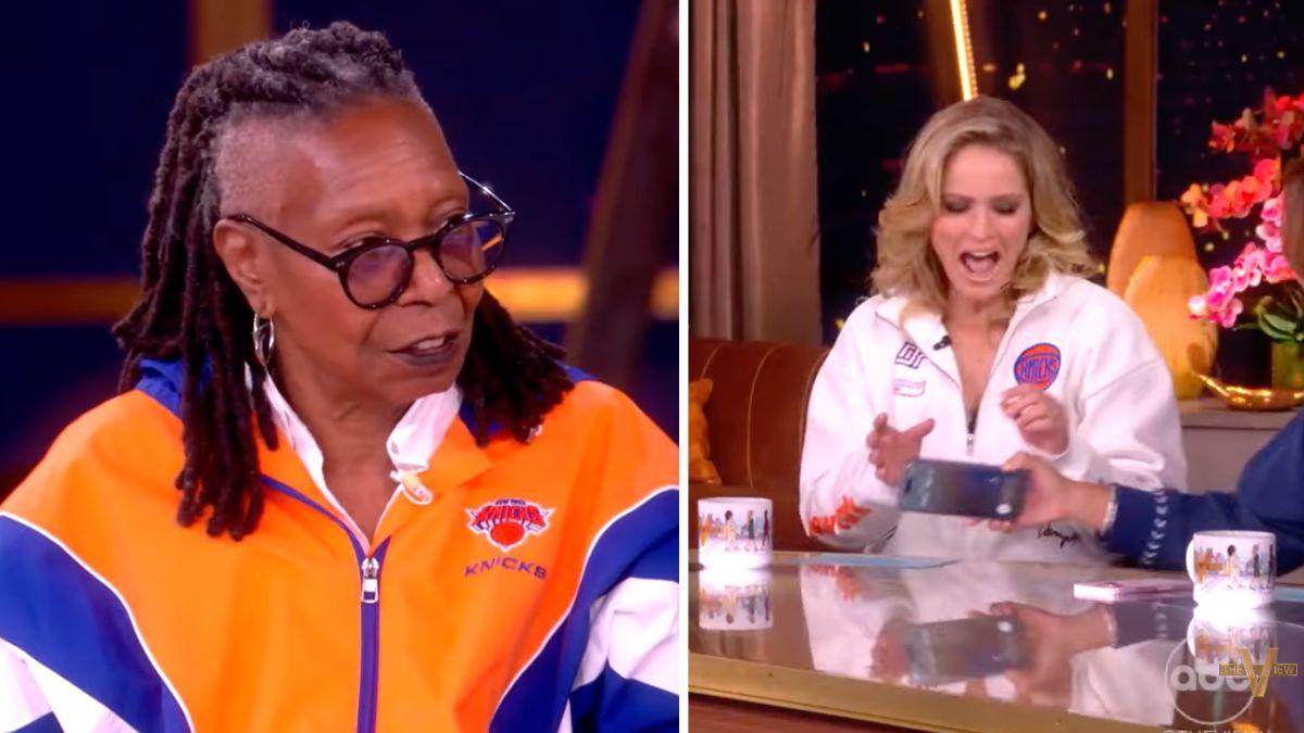Split photo of Whoopi Goldberg and Sara Haines
