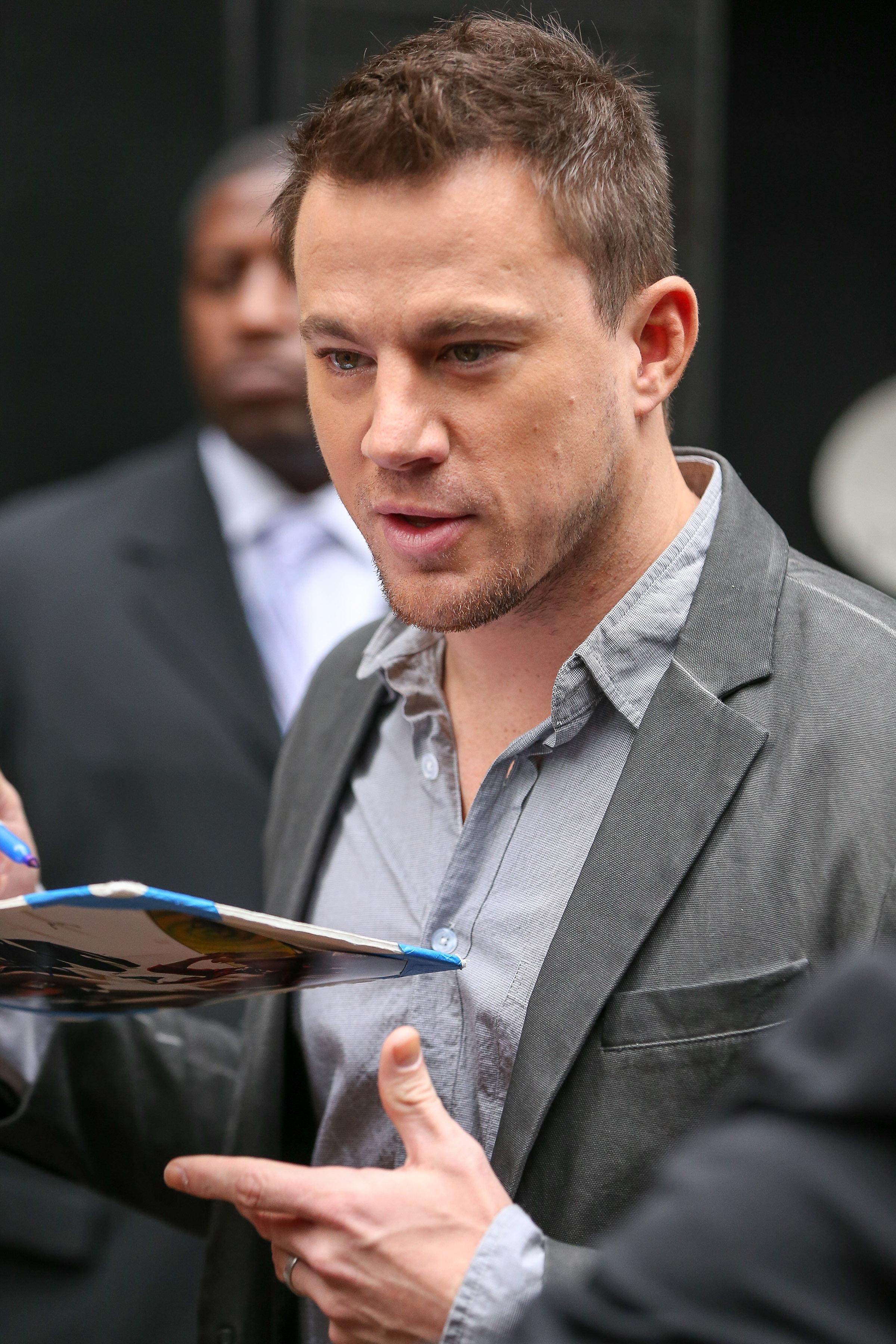 Channing Tatum spotted outside the &quot;Good Morning America&quot; in New York City