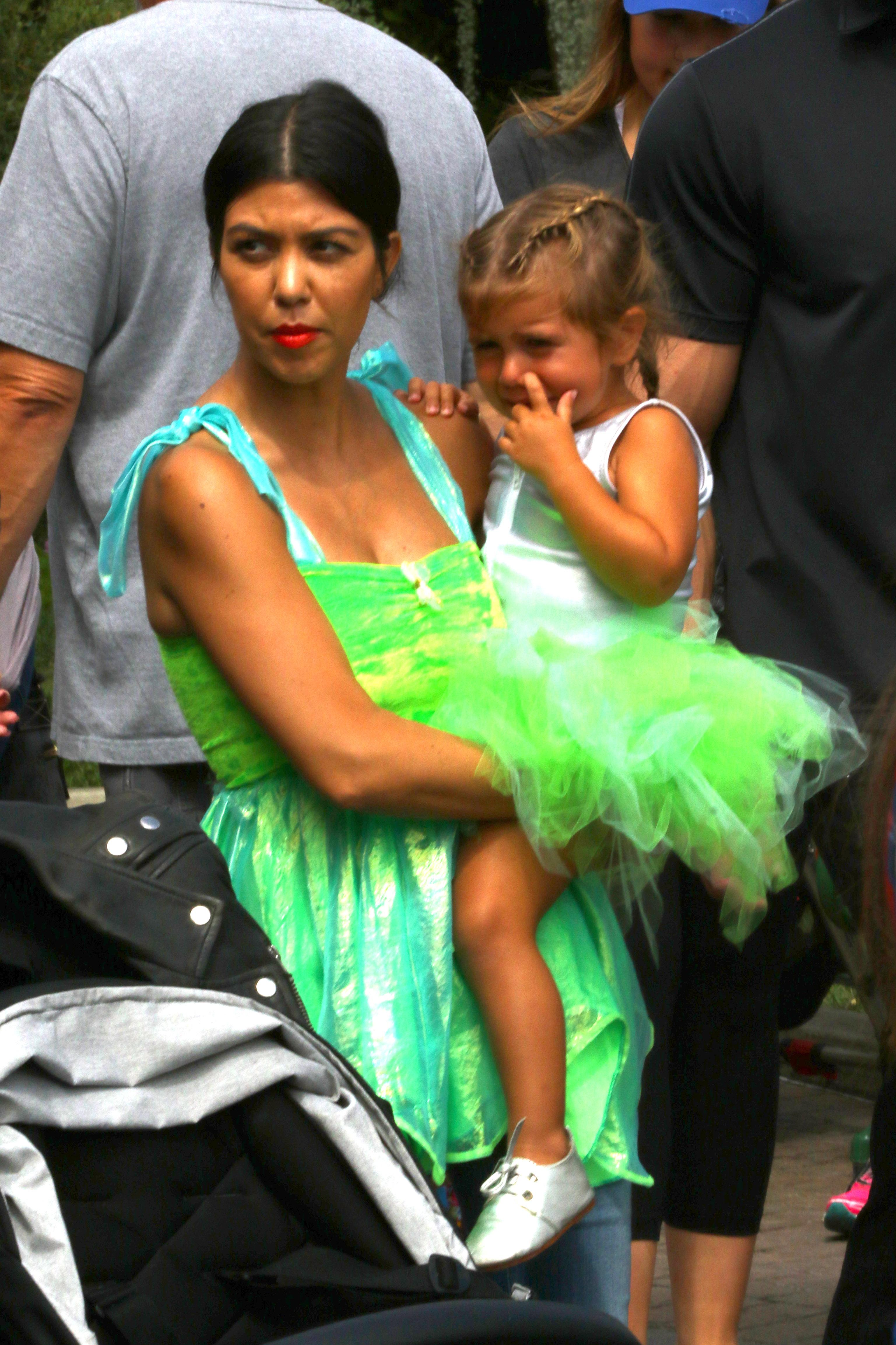 Kourtney Kardashian comforts a sad Penelope at Disneyland without dad Scott Disick around