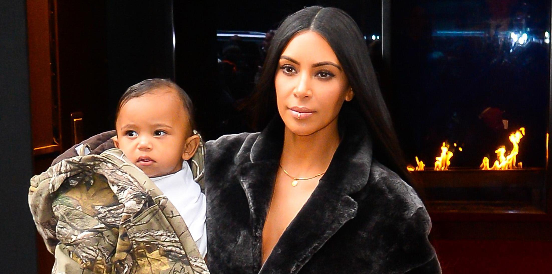 Kim Kardashian and Jonathan Cheban go to lunch with North and Saint West