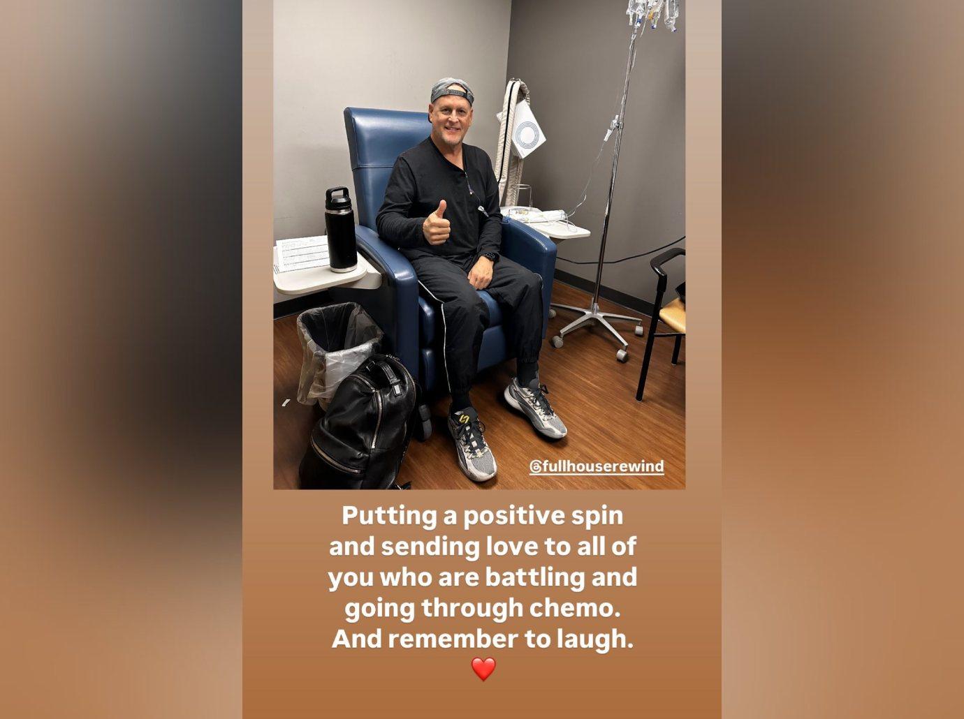 dave coulier encourages fellow cancer patients stay positive photo chemotherapy