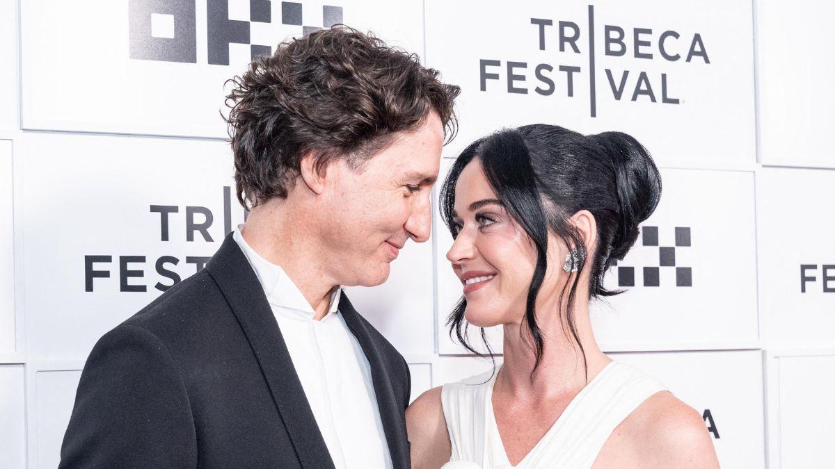 Photo of Katy Perry and Justin Trudeau.