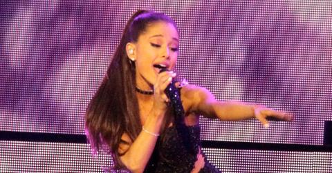 Ariana Grande shows off her amazing legs at ‘The Honeymoon Tour’ Concert in Toronto, Canada