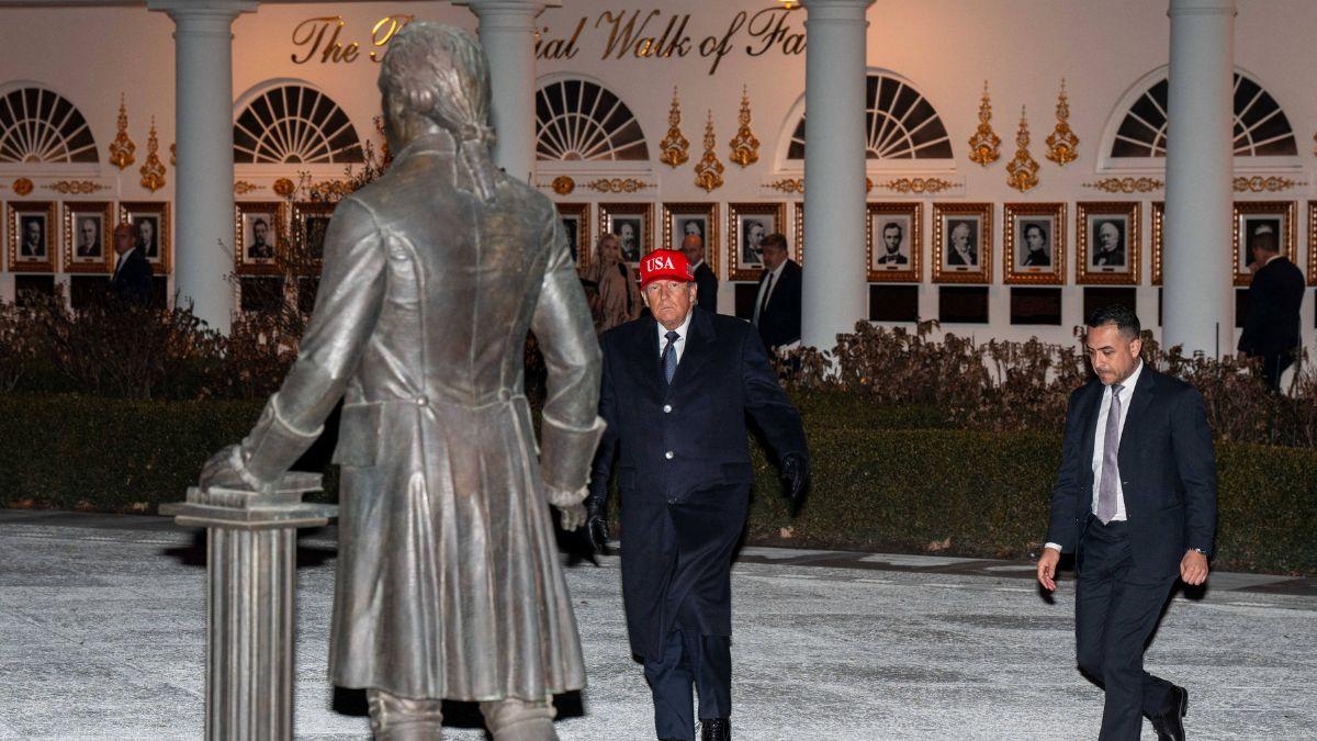 Image of President Donald Trump avoided the tough questions.