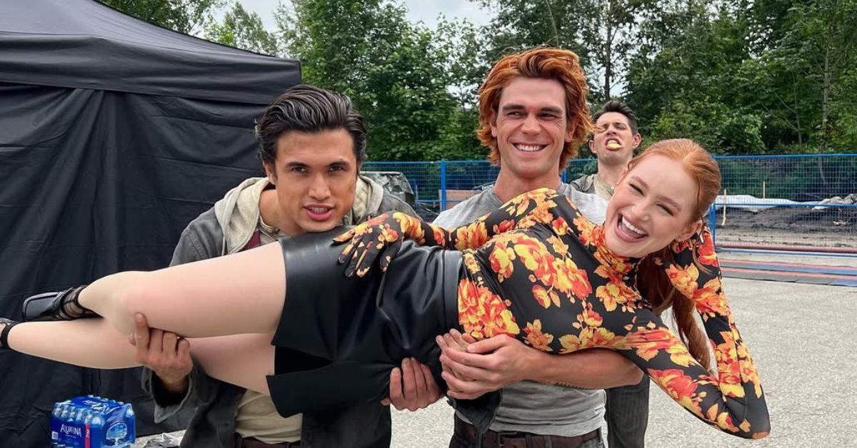 image of Madelaine Petsch said filming Riverdale was like her college experience. 