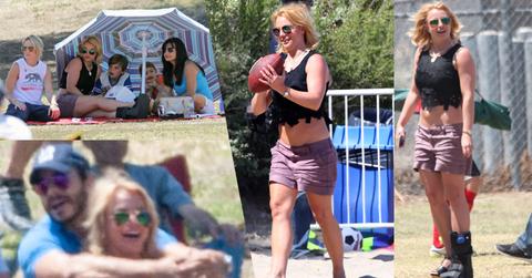 britney spears charlie ebersol jayden soccer game foot brace