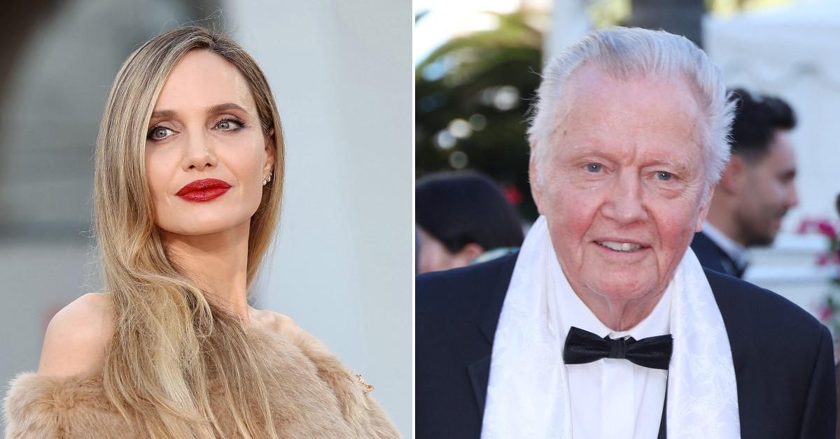 Split photo of Angelina Jolie and Jon Voight