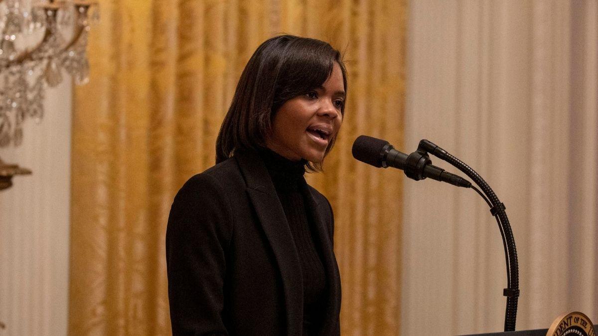 Image of Candace Owens suggested putting the president in a home.