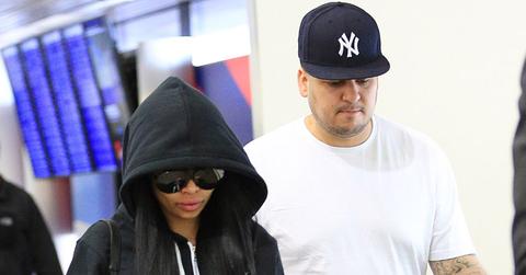 EXCLUSIVE: Blac Chyna and Rob Kardashian at the airport in NYC