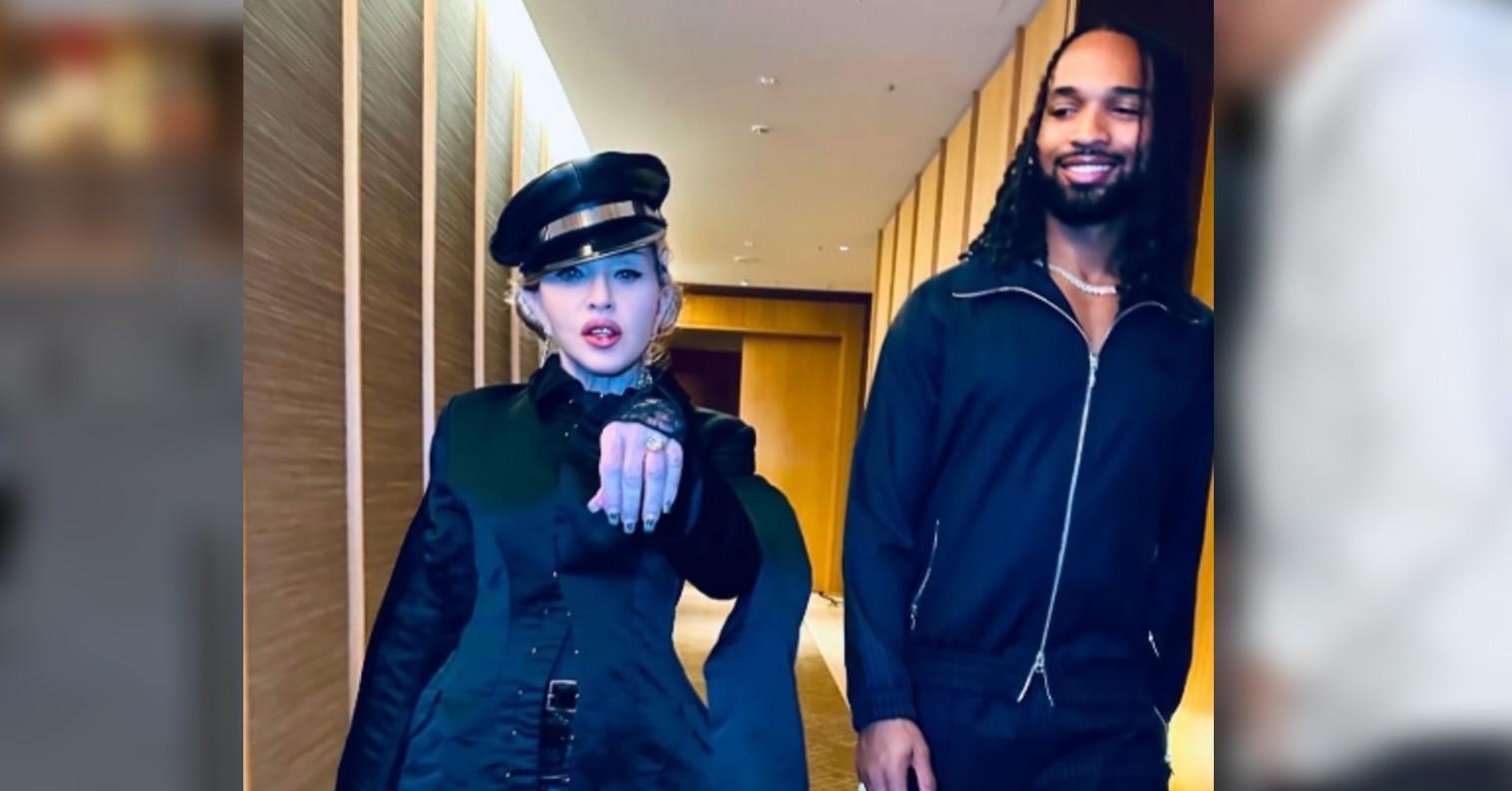 madonna sparks engagement rumors massive ring akeem morris photos