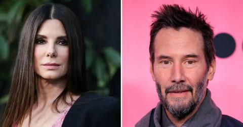 Composite photo of Sandra Bullock and Keanu Reeves