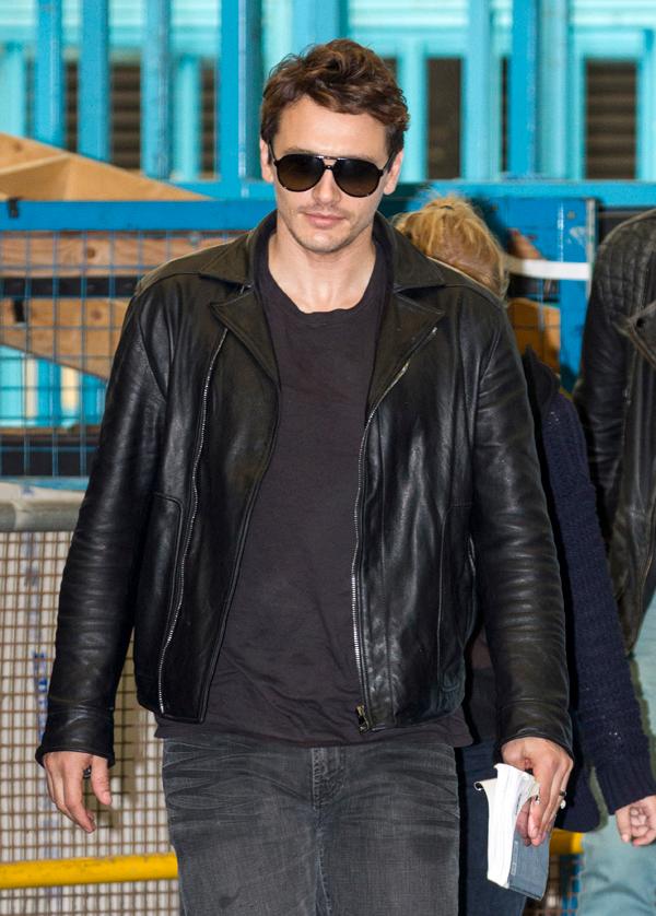 James Franco leaving the ITV studios, London