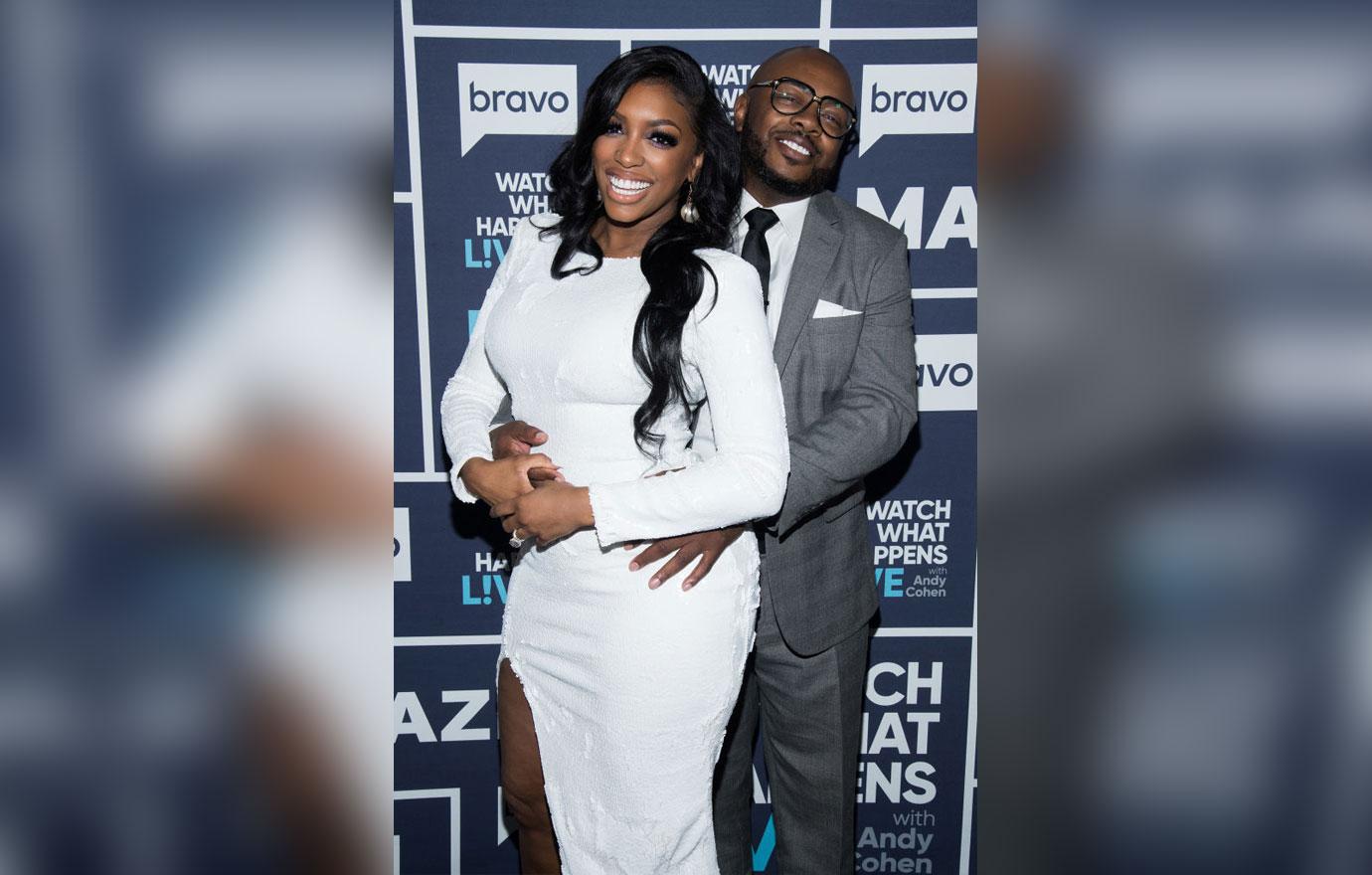 Porsha Williams And Dennis McKinley Pose On Red Carpet