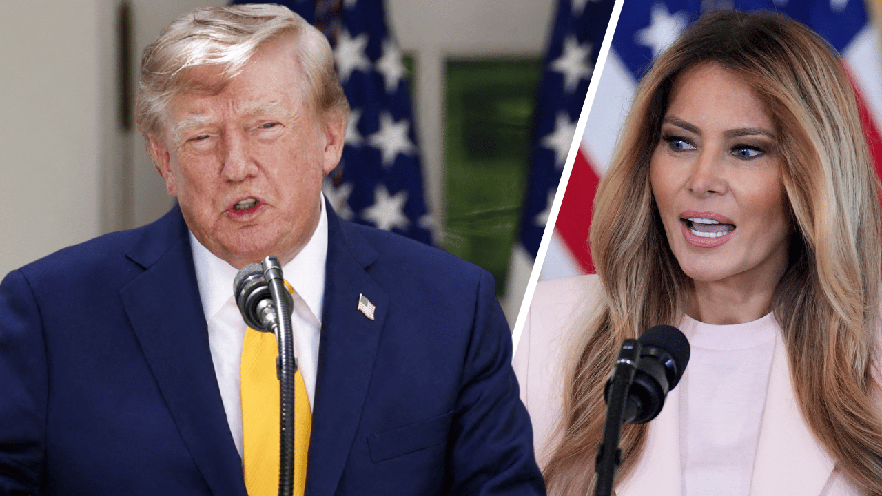Composite photo of Donald Trump and Melania Trump.