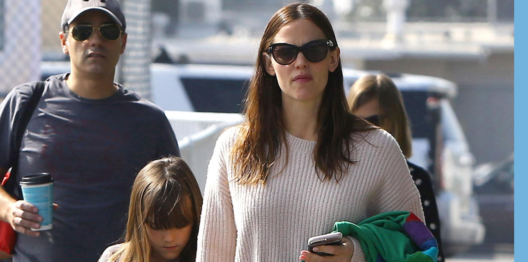 Jennifer Garner takes Seraphina to her soccer game at the park