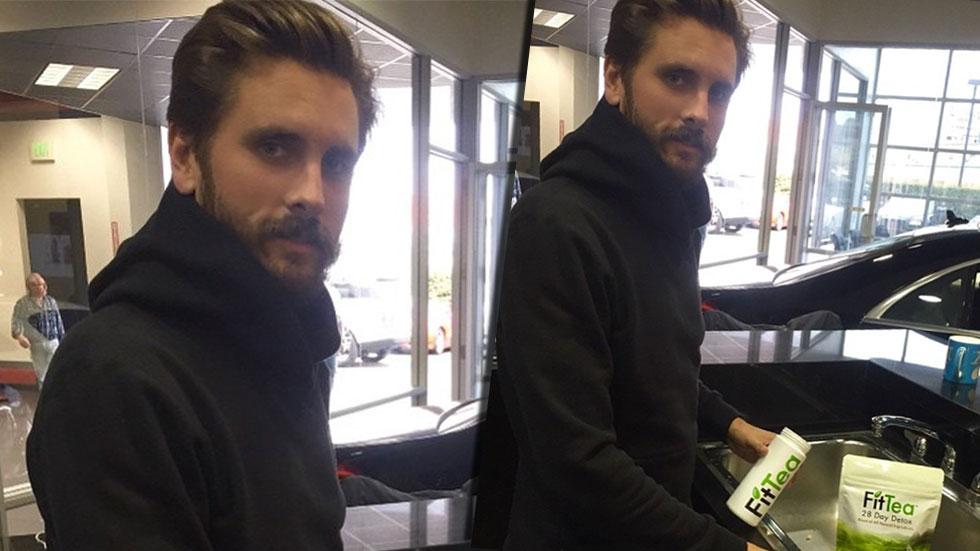 Scott disick ragged promoting detox tea photo