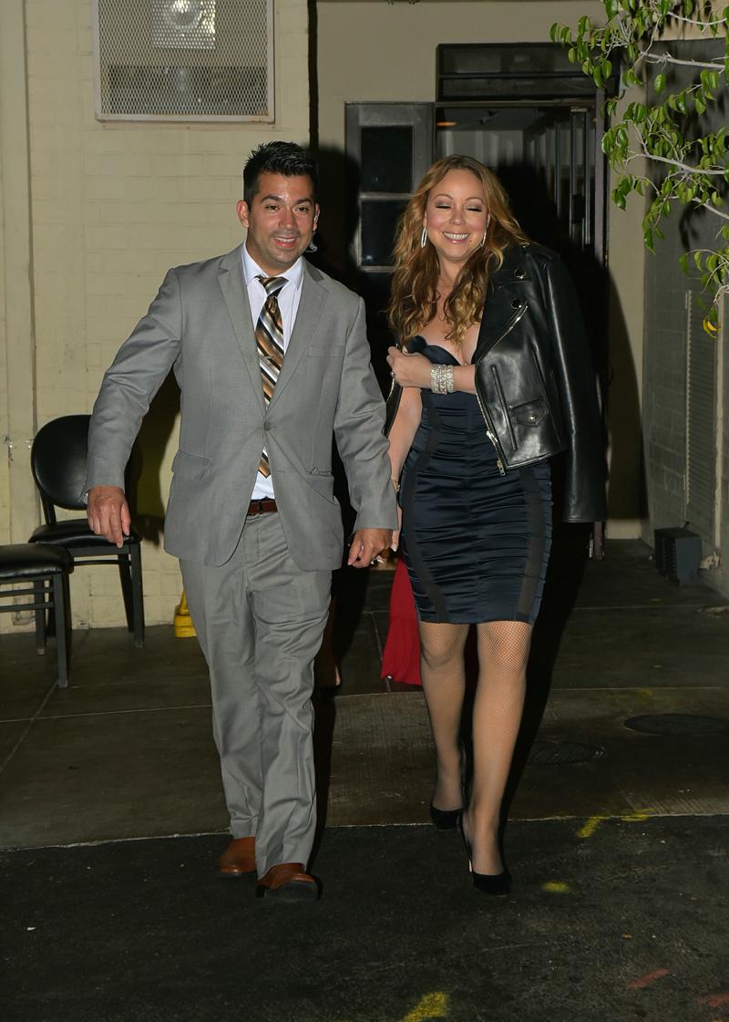 EXCLUSIVE: Mariah Carey goes to Mastros Steakhouse and leaves at 1:00am in Los Angeles