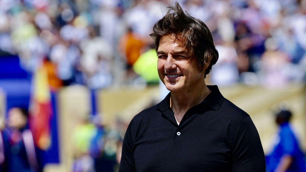 Image of Tom Cruise gave a message of unity during his speech at the FIFA World Cup final match.