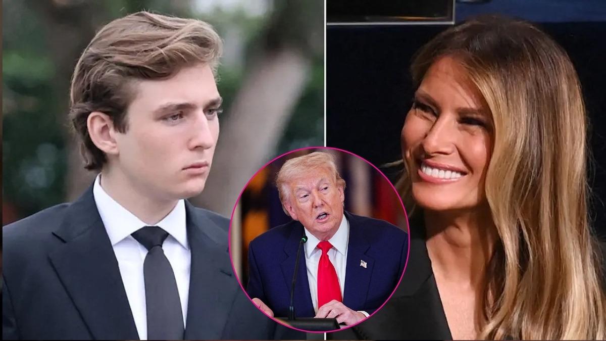 split of Donald, Barron & Melania Trump. 