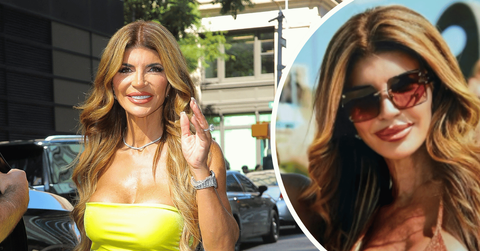 Image of Teresa Giudice wowed in a tiny brown bikini while celebrating her wedding anniversary.