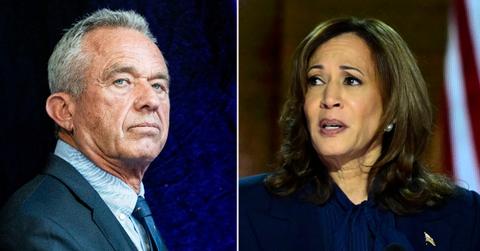 Split photo of Robert F. Kennedy Jr. and Kamala Harris