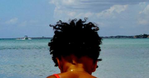 Blue ivy on the beach