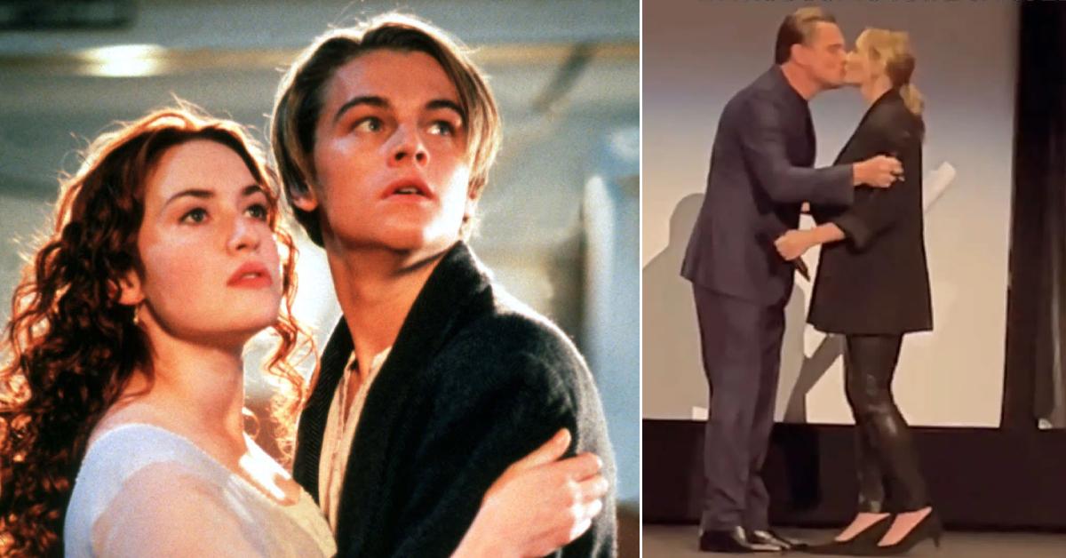 Photos of Kate Winslet and Leonardo DiCaprio.