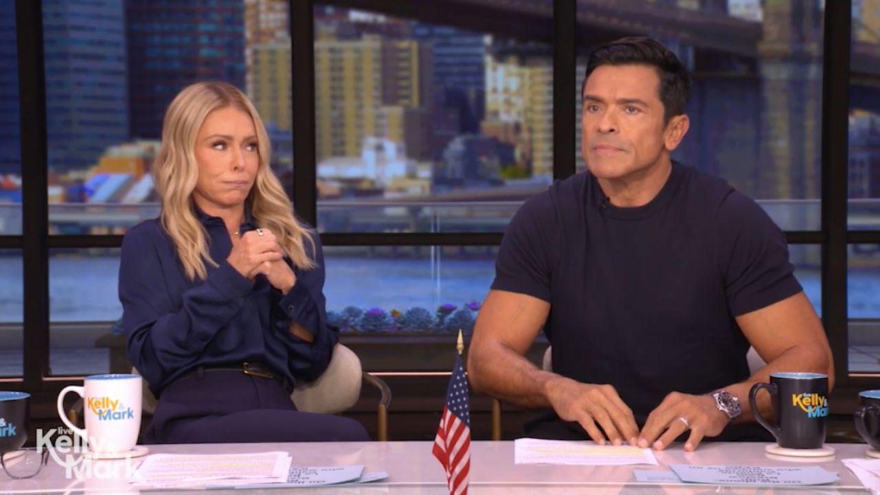 Image of Kelly Ripa and Mark Consuelos discussed possibly being related.