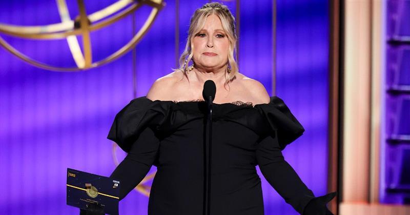 image of Jennifer Coolidge made several jokes during her three-minute monologue at the 2025 Emmy Awards.