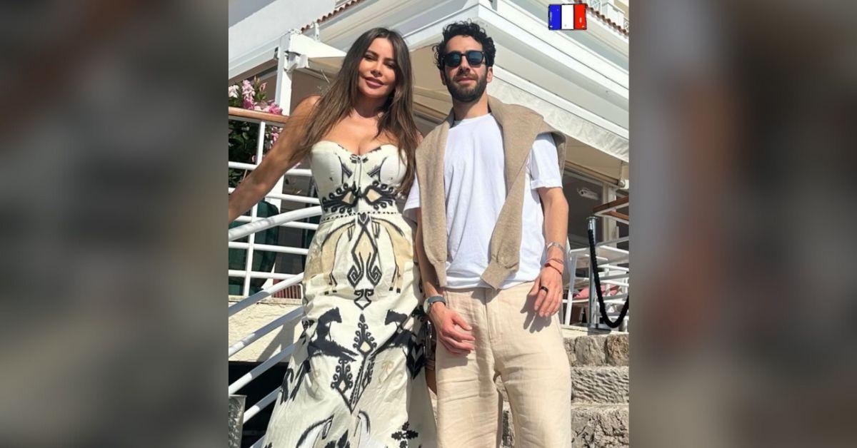sofia vergara bares cleavage scandalous outfit france photos
