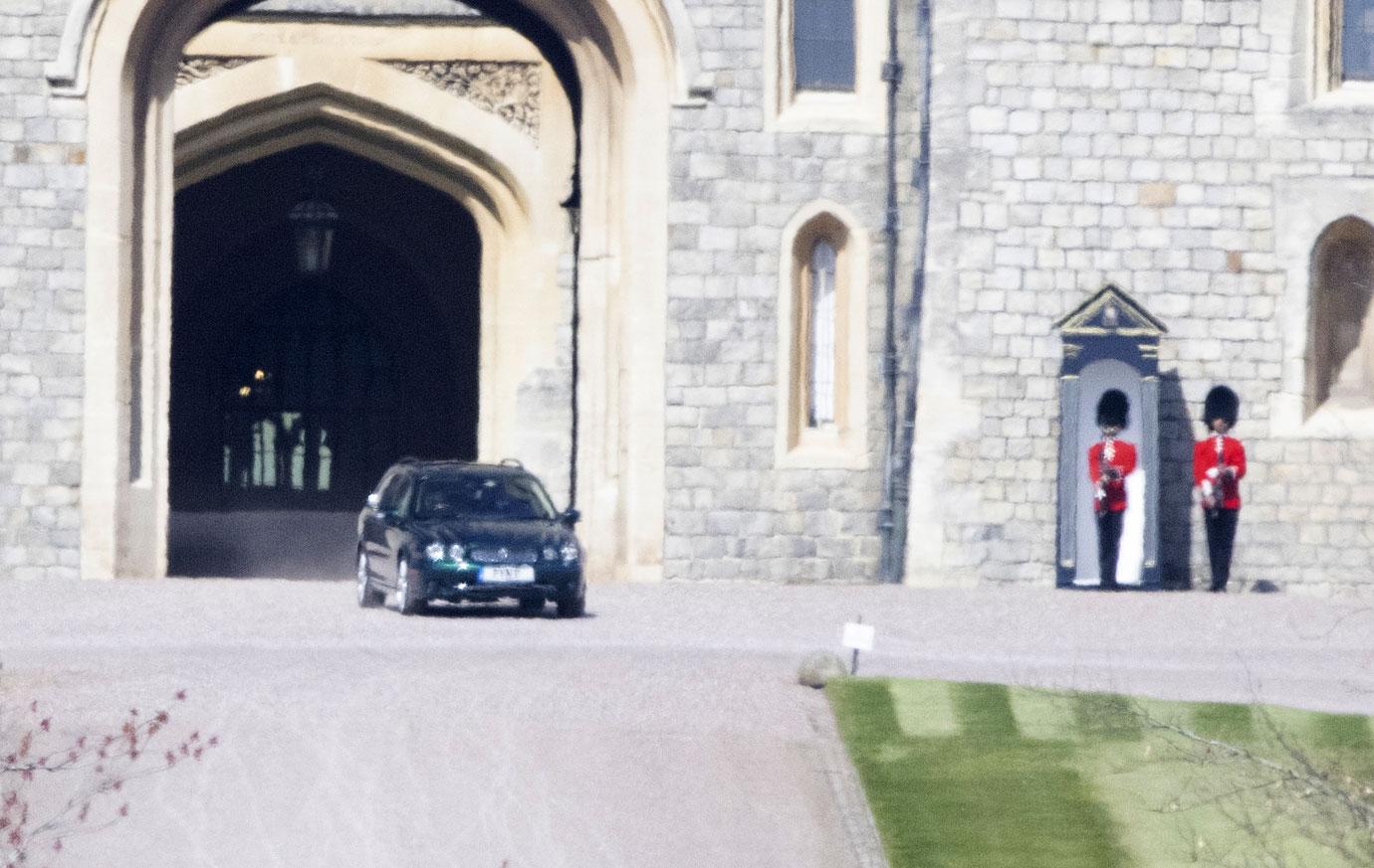 members of the royal family leaving windsor castle