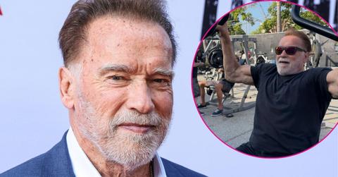 Split photo of Arnold Schwarzenegger