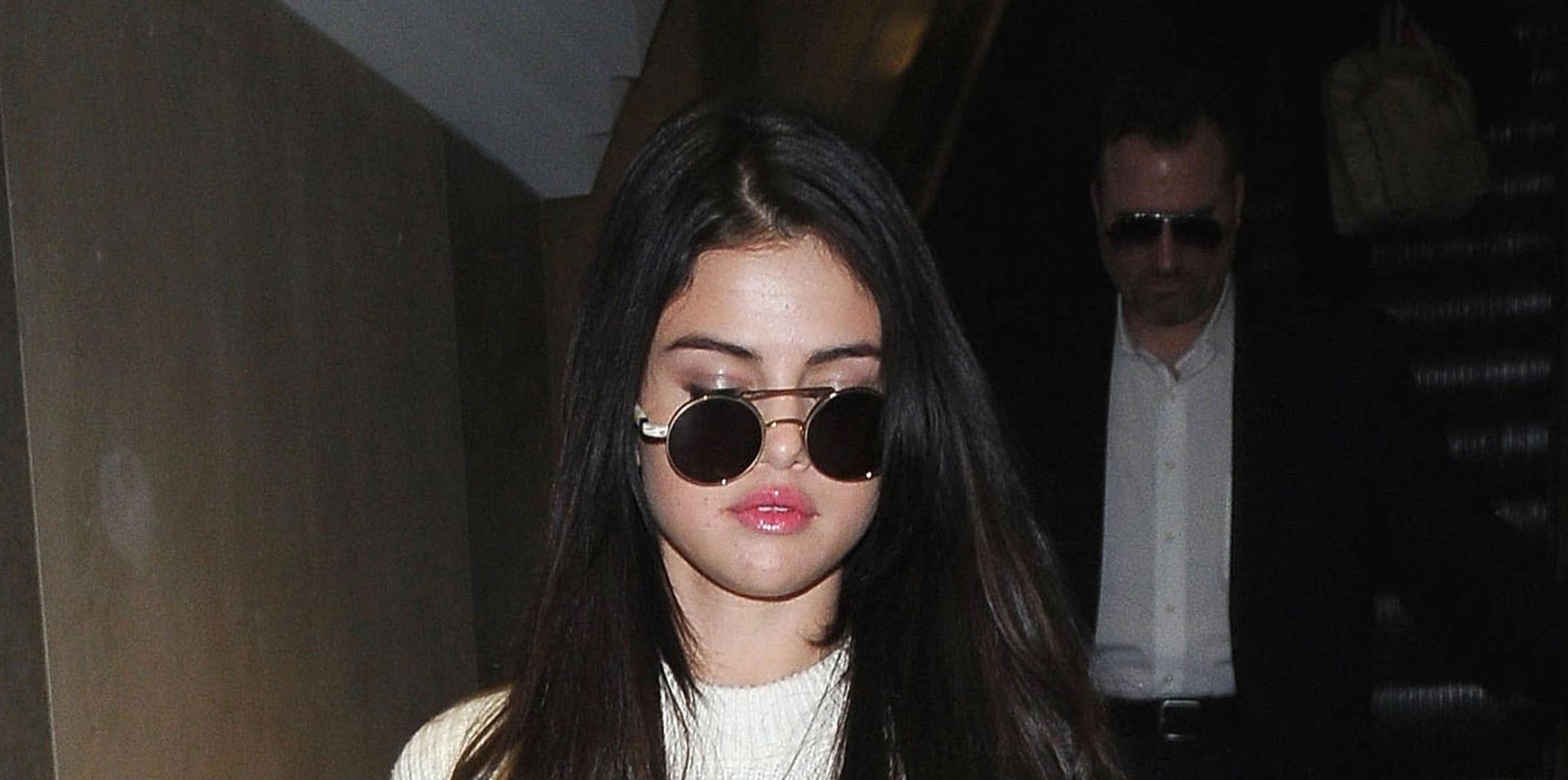Selena Gomez Arriving On A Flight At LAX