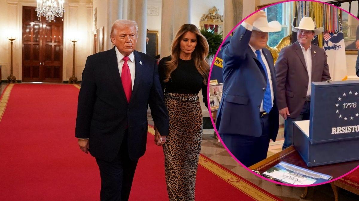 image and inset of Donald trump 