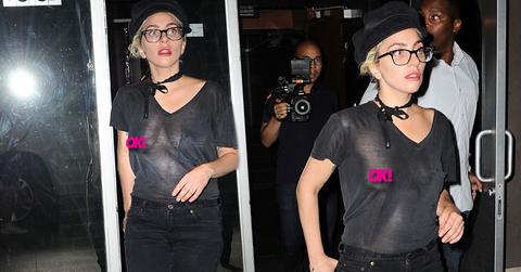 lady gaga see through top