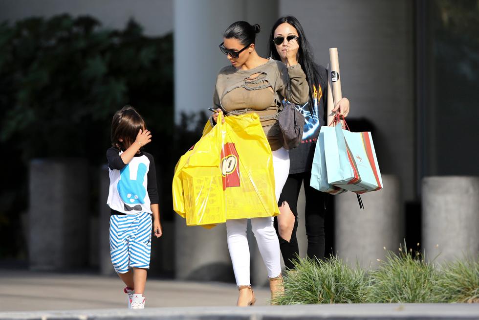 Kim Kardashian takes nephew Mason Disick shopping at the Lego store