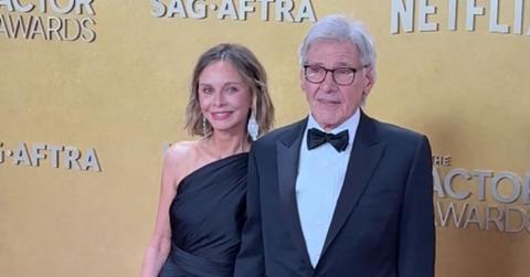 photo of Harrison Ford and Calista Flockhart.