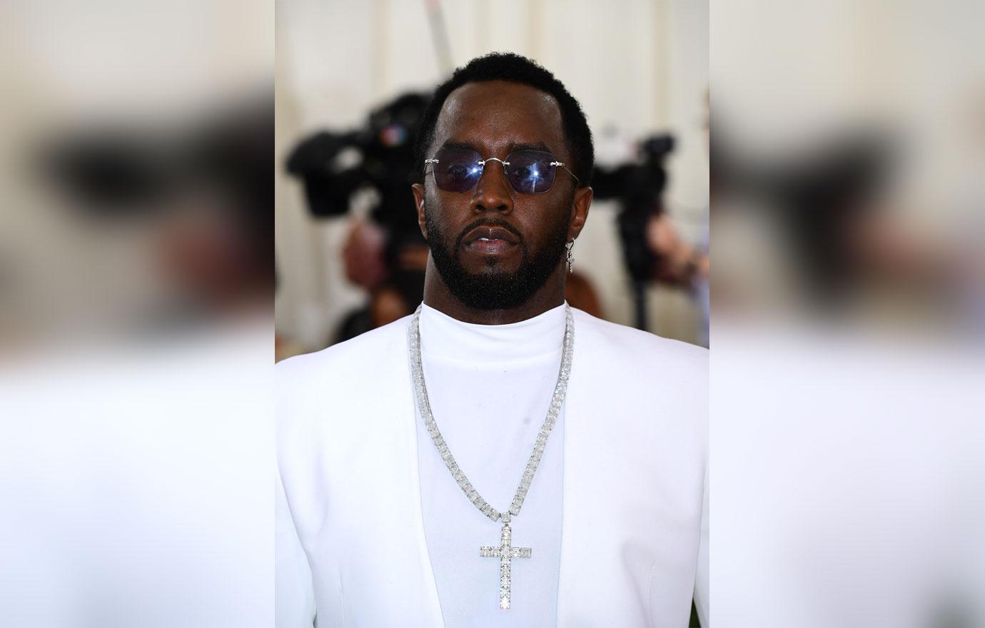 Diddy Wearing White Suit At Met Gala