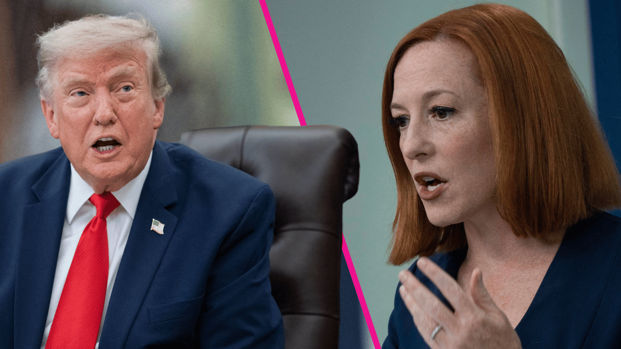 Composite photo of Donald Trump and Jen Psaki.